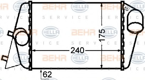 8ML 376 776-281 BEHR+HELLA+SERVICE Intercooler, charger
