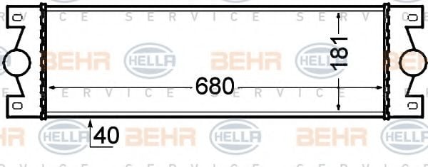 8ML 376 776-521 BEHR+HELLA+SERVICE Intercooler, charger