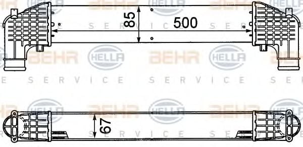 8ML 376 776-571 BEHR+HELLA+SERVICE Intercooler, charger