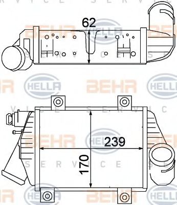 8ML 376 776-591 BEHR+HELLA+SERVICE Intercooler, charger