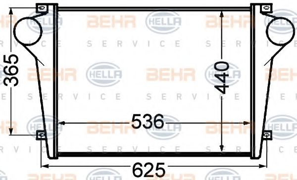 8ML 376 776-741 BEHR+HELLA+SERVICE Intercooler, charger