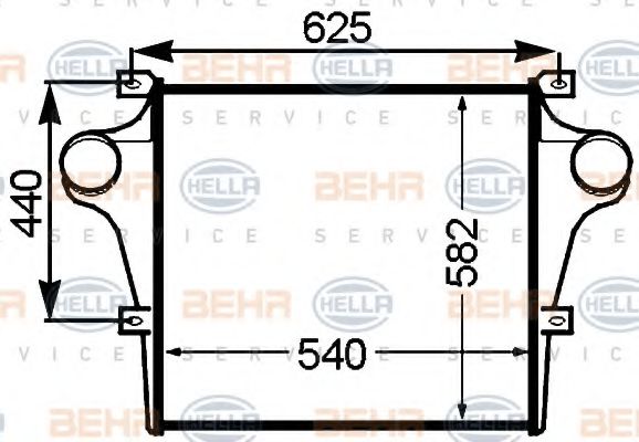 8ML 376 776-761 BEHR+HELLA+SERVICE Intercooler, charger