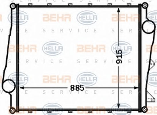 8ML 376 777-071 BEHR+HELLA+SERVICE Intercooler, charger