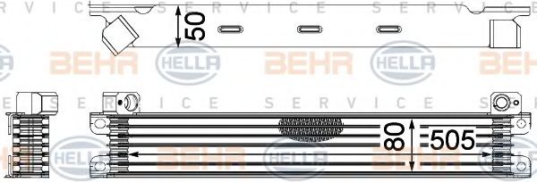 8MO 376 783-781 BEHR+HELLA+SERVICE Oil Cooler, engine oil