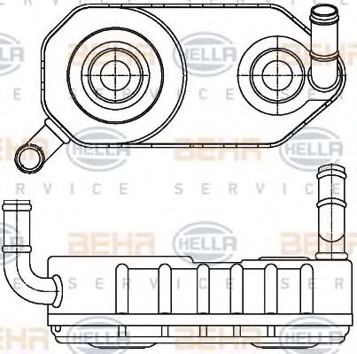 8MO 376 787-671 BEHR+HELLA+SERVICE Oil Cooler, automatic transmission