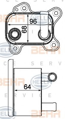8MO 376 792-791 BEHR+HELLA+SERVICE Oil Cooler, automatic transmission