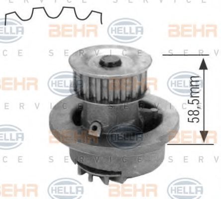 8MP 376 800-004 BEHR+HELLA+SERVICE Cooling System Water Pump
