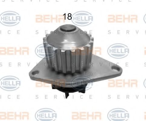 8MP 376 800-454 BEHR+HELLA+SERVICE Cooling System Water Pump
