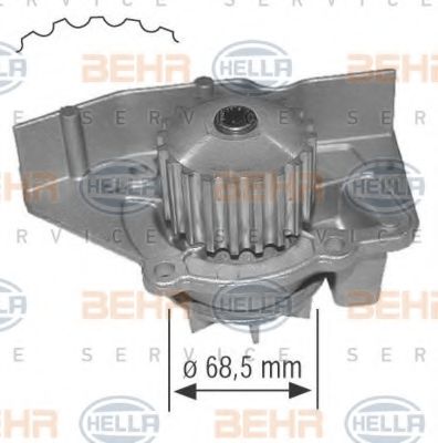 8MP 376 800-654 BEHR+HELLA+SERVICE Cooling System Water Pump