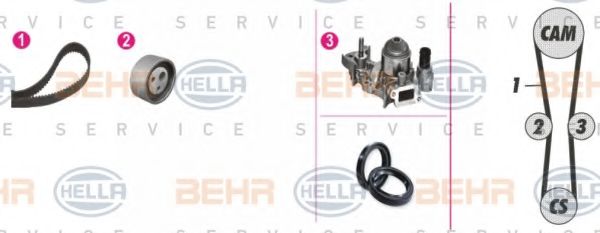 8MP 376 800-821 BEHR+HELLA+SERVICE Timing Belt