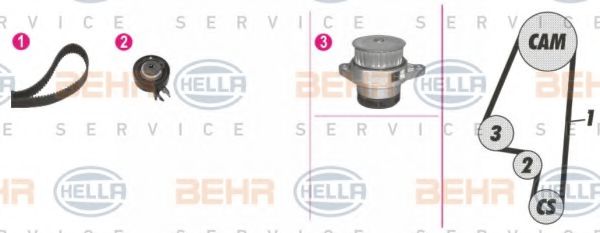 8MP 376 800-841 BEHR+HELLA+SERVICE Belt Drive Timing Belt