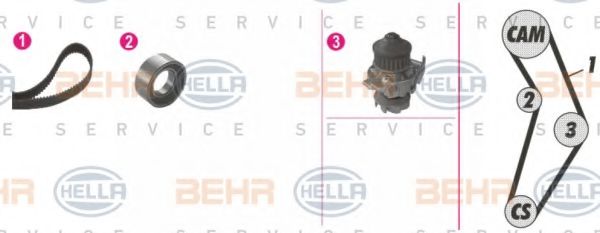 8MP 376 800-861 BEHR+HELLA+SERVICE Timing Belt