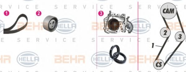 8MP 376 800-881 BEHR+HELLA+SERVICE Timing Belt