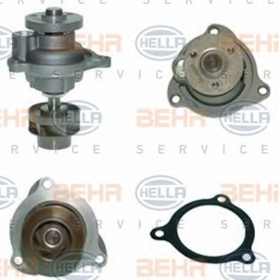 8MP 376 801-281 BEHR+HELLA+SERVICE Cooling System Water Pump