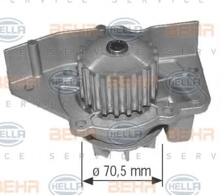 8MP 376 801-624 BEHR+HELLA+SERVICE Cooling System Water Pump