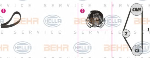 8MP 376 801-821 BEHR+HELLA+SERVICE Timing Belt
