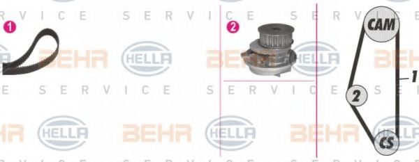 8MP 376 801-851 BEHR+HELLA+SERVICE Timing Belt