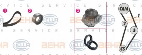 8MP 376 801-861 BEHR+HELLA+SERVICE Timing Belt