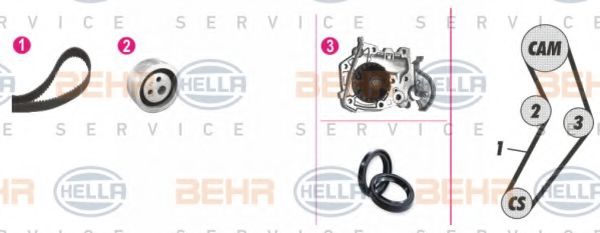 8MP 376 801-871 BEHR+HELLA+SERVICE Timing Belt