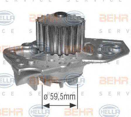 8MP 376 802-444 BEHR+HELLA+SERVICE Cooling System Water Pump