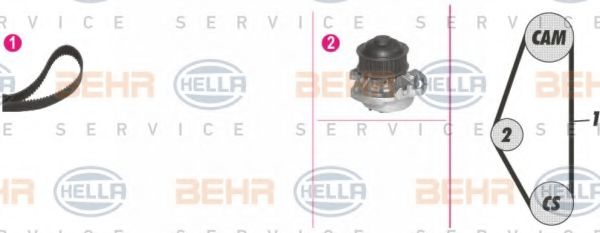 8MP 376 802-811 BEHR+HELLA+SERVICE Timing Belt
