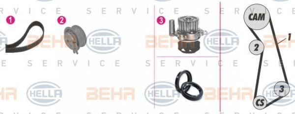 8MP 376 803-801 BEHR+HELLA+SERVICE Timing Belt