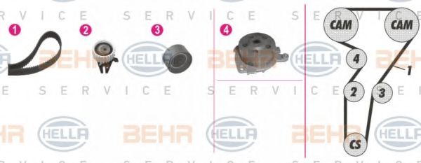 8MP 376 803-831 BEHR+HELLA+SERVICE Timing Belt