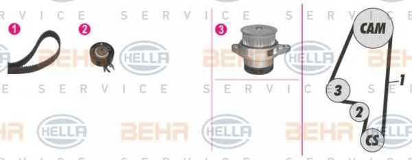 8MP 376 803-881 BEHR+HELLA+SERVICE Timing Belt