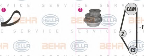 8MP 376 804-831 BEHR+HELLA+SERVICE Timing Belt