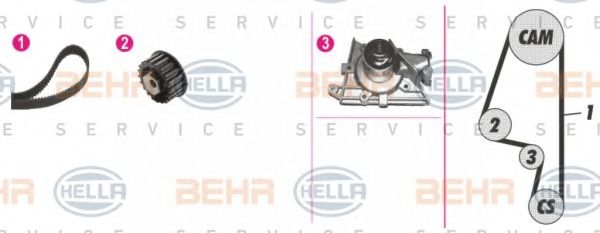 8MP 376 805-871 BEHR+HELLA+SERVICE Timing Belt