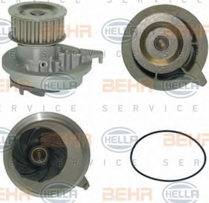8MP 376 806-021 BEHR+HELLA+SERVICE Cooling System Water Pump