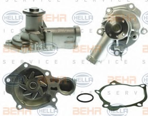 8MP 376 807-411 BEHR+HELLA+SERVICE Cooling System Water Pump