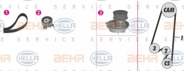 8MP 376 807-891 BEHR+HELLA+SERVICE Timing Belt