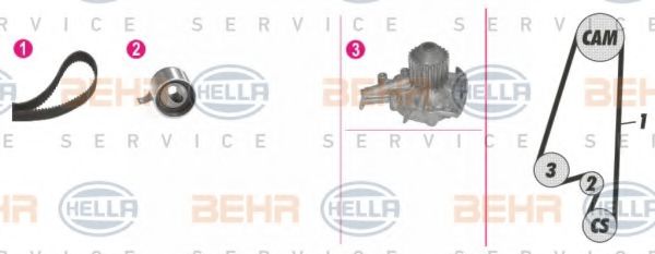 8MP 376 808-811 BEHR+HELLA+SERVICE Timing Belt