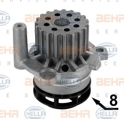8MP 376 810-474 BEHR+HELLA+SERVICE Cooling System Water Pump