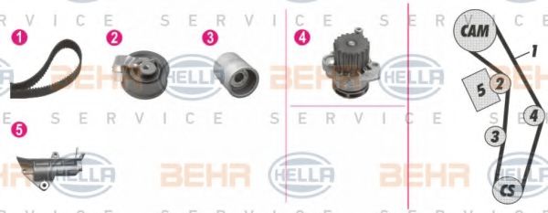 8MP 376 810-861 BEHR+HELLA+SERVICE Timing Belt