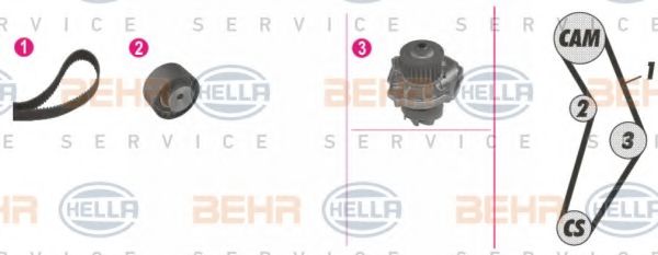 8MP 376 810-881 BEHR+HELLA+SERVICE Timing Belt