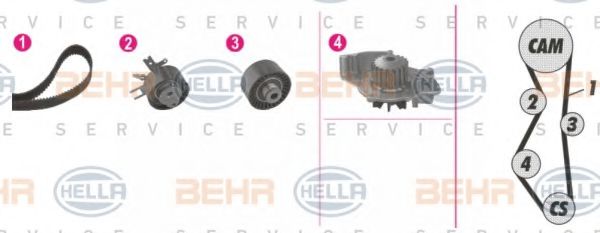 8MP 376 811-881 BEHR+HELLA+SERVICE Timing Belt