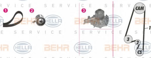 8MP 376 811-891 BEHR+HELLA+SERVICE Belt Drive Timing Belt