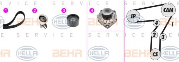8MP 376 812-821 BEHR+HELLA+SERVICE Timing Belt