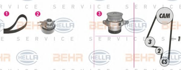 8MP 376 812-831 BEHR+HELLA+SERVICE Timing Belt