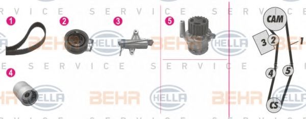 8MP 376 812-881 BEHR+HELLA+SERVICE Timing Belt