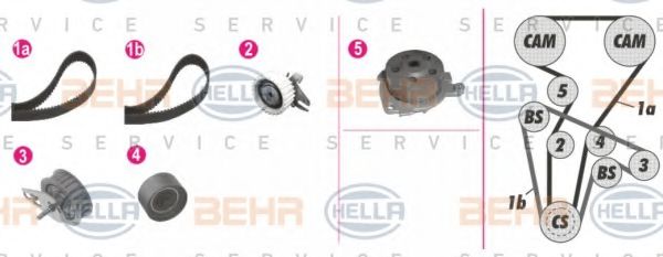 8MP 376 813-801 BEHR+HELLA+SERVICE Timing Belt