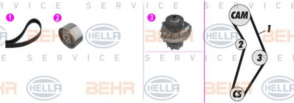 8MP 376 813-881 BEHR+HELLA+SERVICE Belt Drive Timing Belt