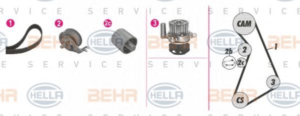 8MP 376 814-861 BEHR+HELLA+SERVICE Timing Belt