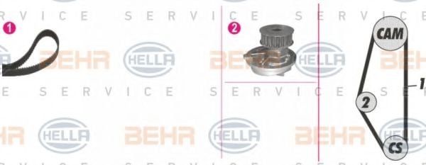 8MP 376 815-801 BEHR+HELLA+SERVICE Timing Belt