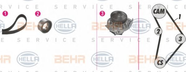 8MP 376 815-811 BEHR+HELLA+SERVICE Timing Belt