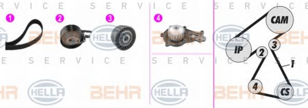 8MP 376 816-871 BEHR+HELLA+SERVICE Timing Belt