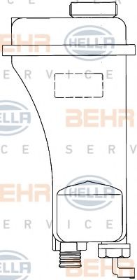 8MA 376 888-411 BEHR+HELLA+SERVICE Cooling System Expansion Tank, coolant