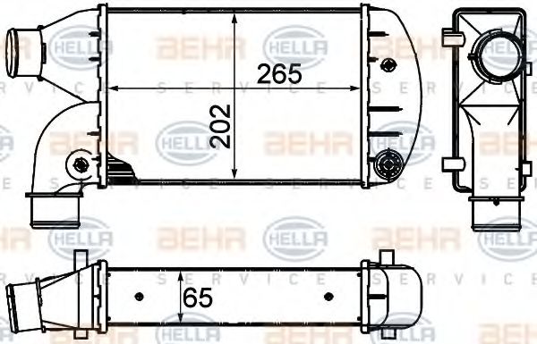 8ML 376 899-001 BEHR+HELLA+SERVICE Air Supply Intercooler, charger